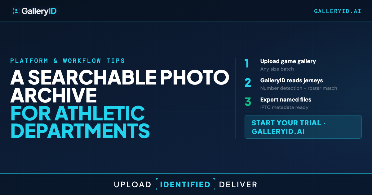 A Searchable Photo Archive for Athletic Departments